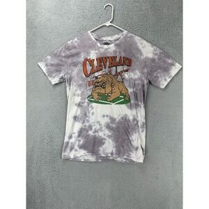 Where Im From Shirt Adult Medium Purple Tie Dye Cleveland Brown Tee T-Shirt Mens